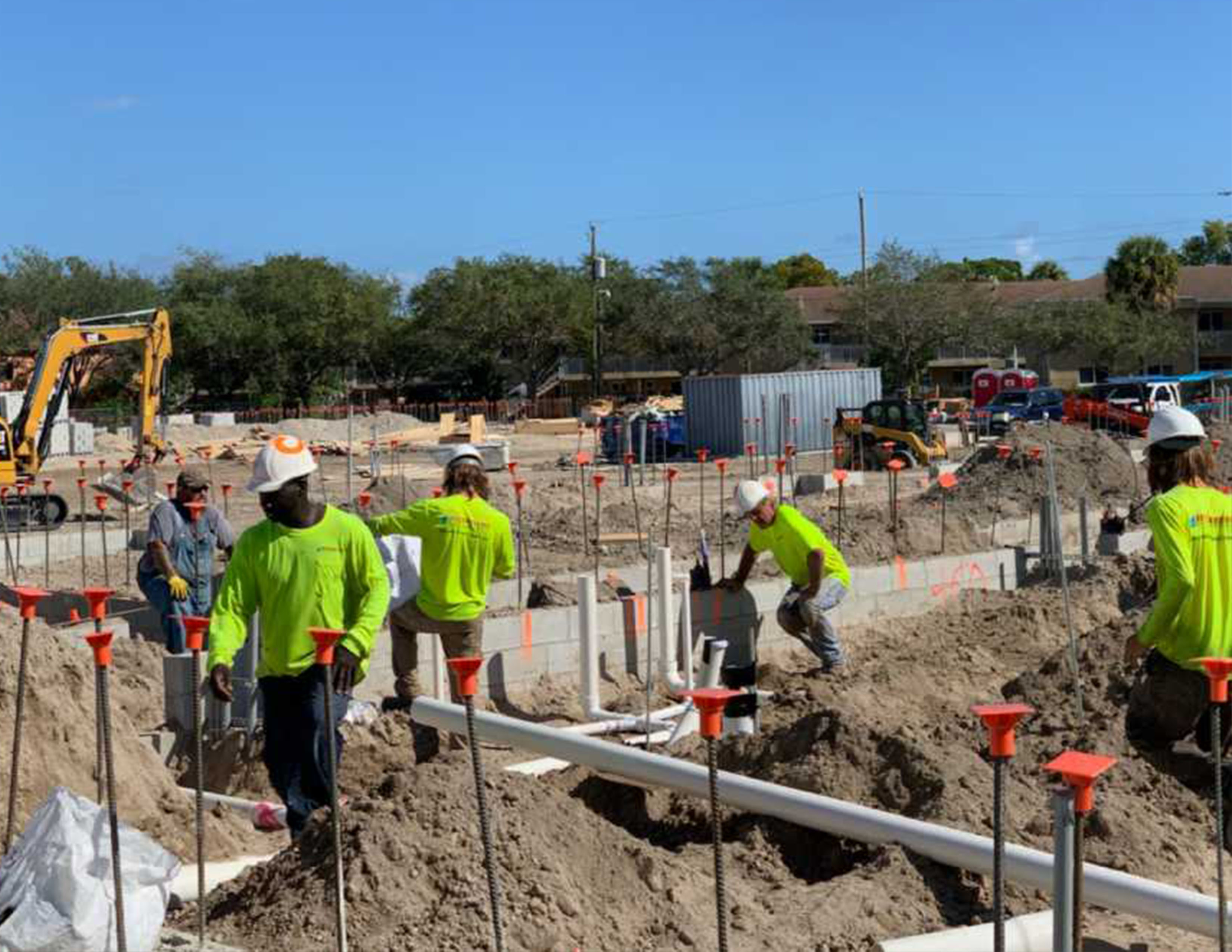 Workers on job site